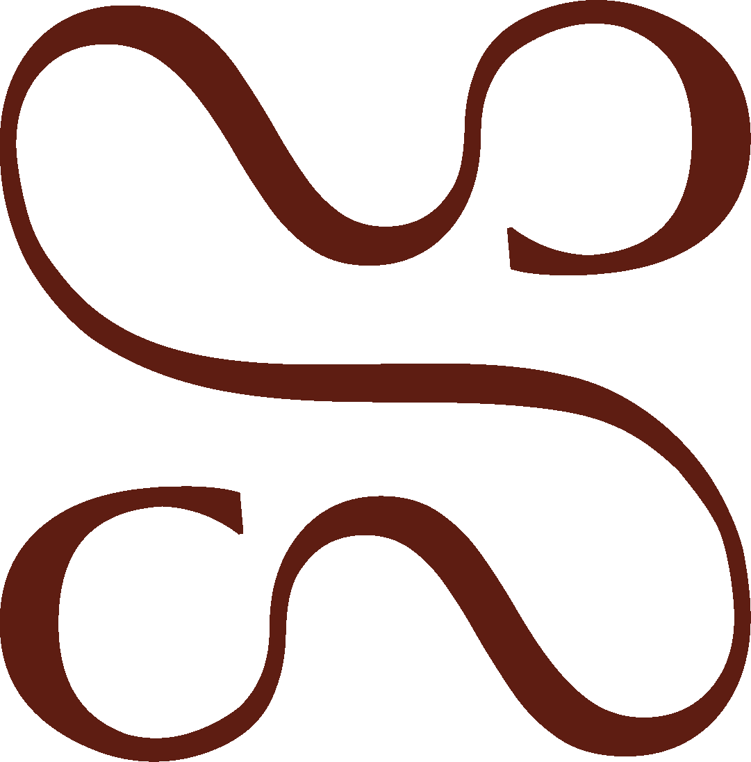 Monogramme marron fonce